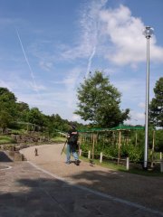 ワンころを引き連れて